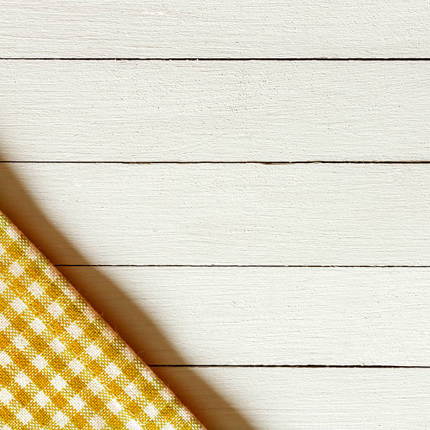 istock Checkered Tablecloth On The Wooden Table 529127886