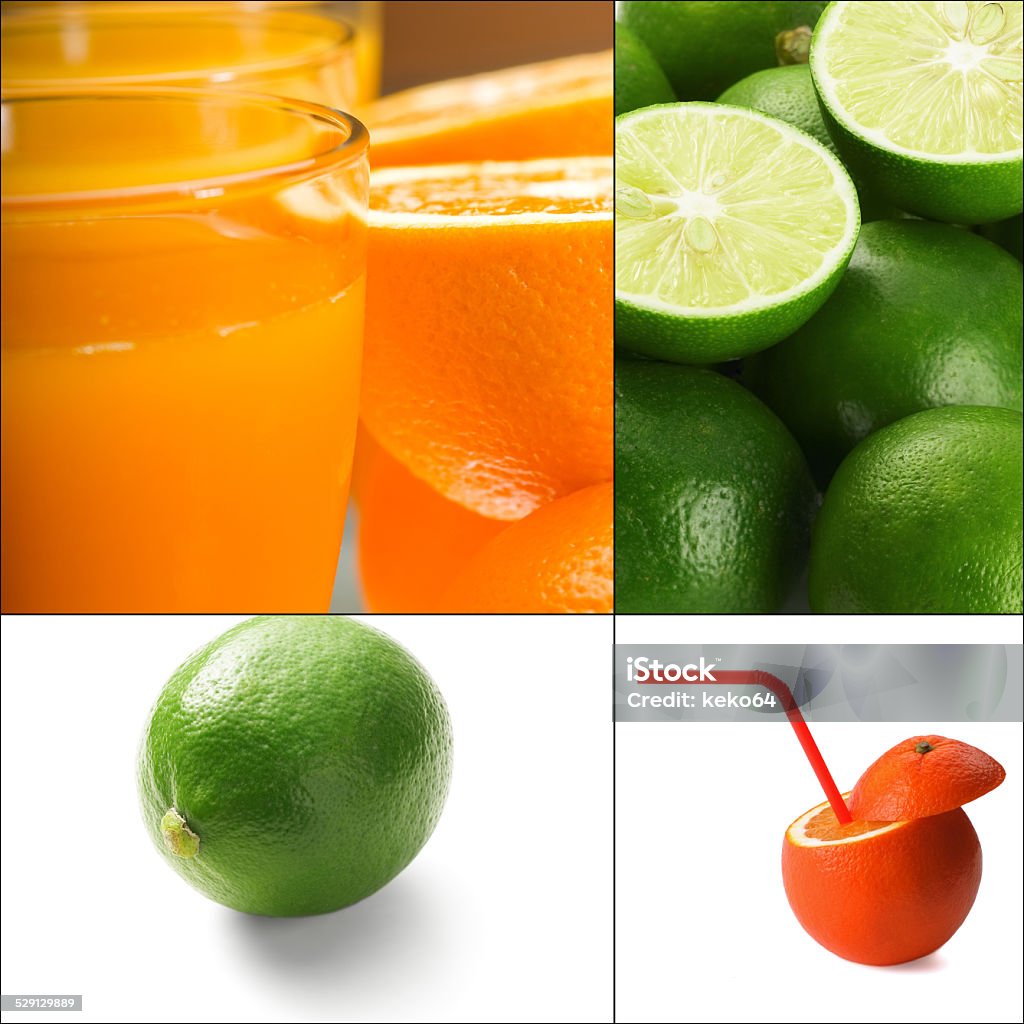 citrus fruits collage fresh citrus fruits collage composition nested on a square frame Antioxidant Stock Photo