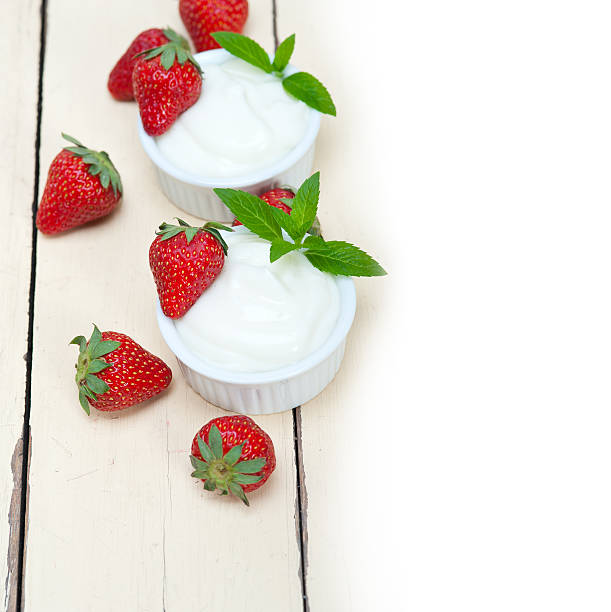 istock organic Greek yogurt and strawberry 529131153