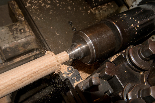 woodturning on a industrial lathe