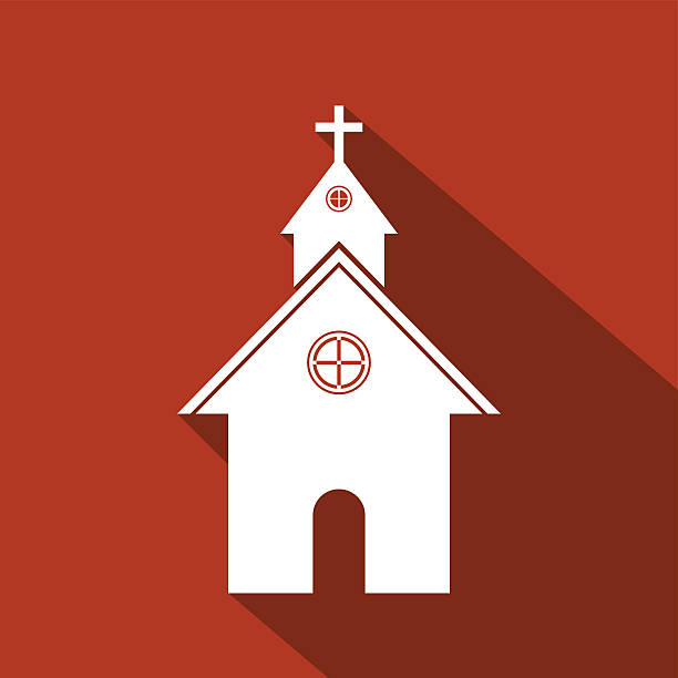 ilustrações, clipart, desenhos animados e ícones de ícone de igreja - church steeple vector christianity