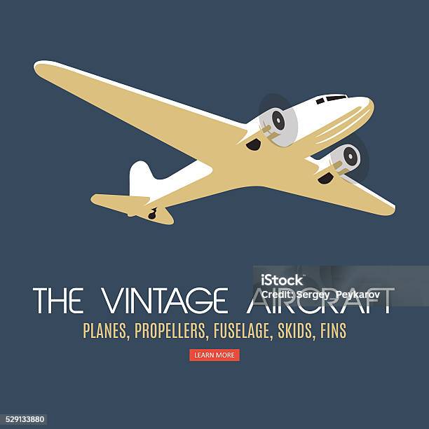 Zwei Motor Passagiermaschine Für Label Und Banner Stock Vektor Art und mehr Bilder von Flugzeug