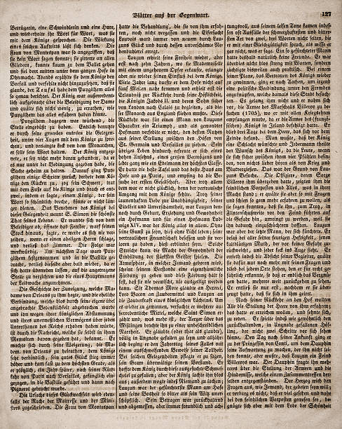 Backgrounds: German Fraktur script from 1832 stock photo