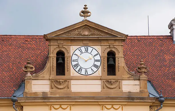 Old-style town clock