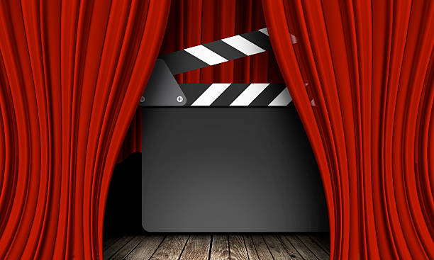 istock Movie clapperboard on a red 529136114
