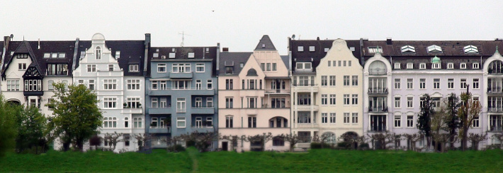 View Of Dusseldorf Beautiful Old Residential Building In Germany Europe