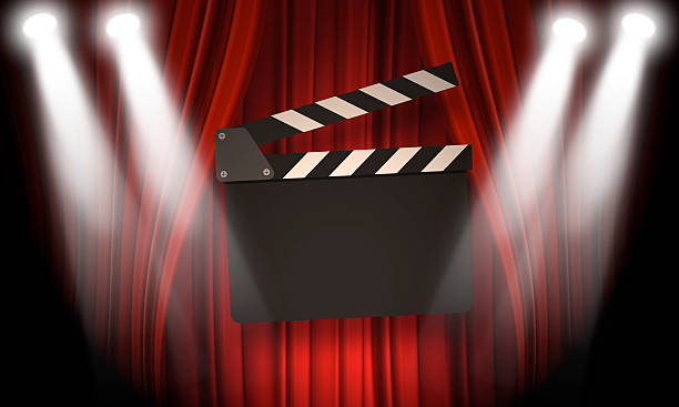 istock Movie clapperboard on a red 529138790