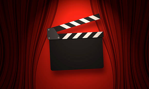 istock Movie clapperboard on a red 529138994