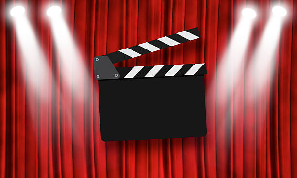 istock Movie clapperboard on a red 529139174
