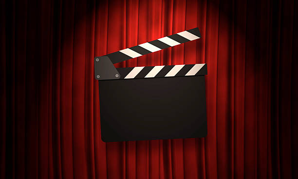 istock Movie clapperboard on a red 529139278
