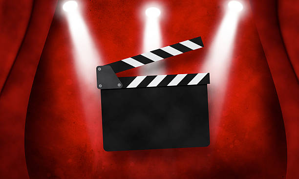 istock Movie clapperboard on a red 529139358