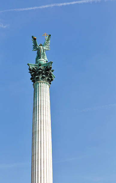 istock Archangel Gabriel statue on the Heroes square in Budapest. 529140182