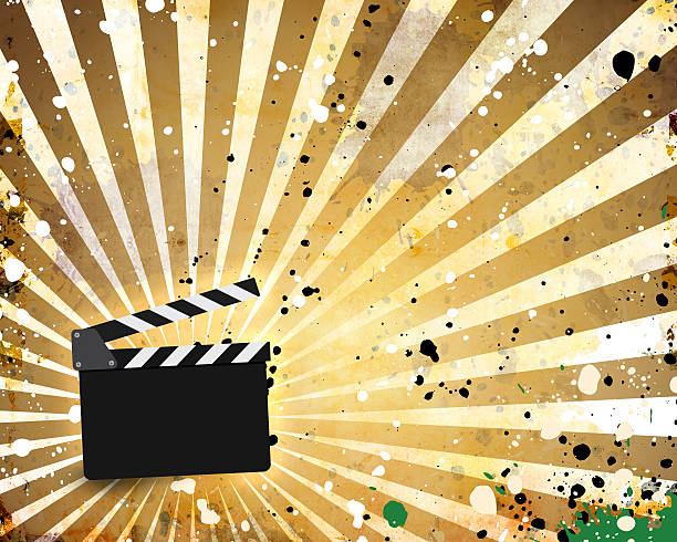 istock Movie clapperboard on a grunge 529140678