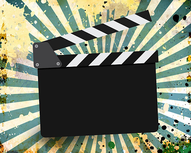 istock Movie clapperboard on a grunge 529140952