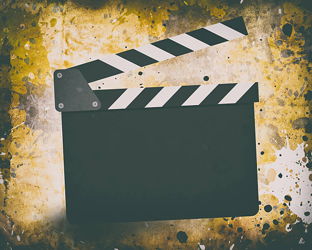 istock Movie clapperboard on a grunge 529141114