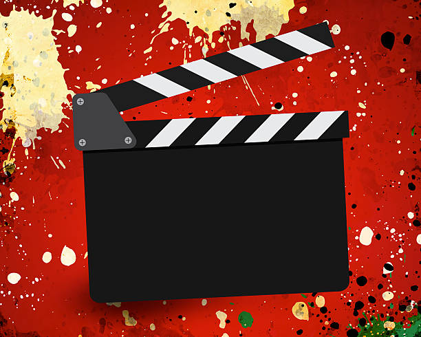 istock Movie clapperboard on a grunge 529141172