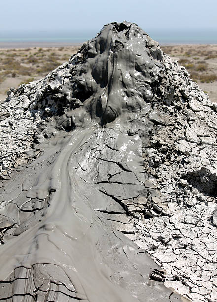 istock Mud volcano and mud flow in Azerbaijan 529141774