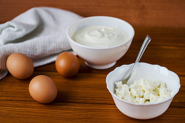 istock sour cream, cottage cheese, eggs for cooking 529157475