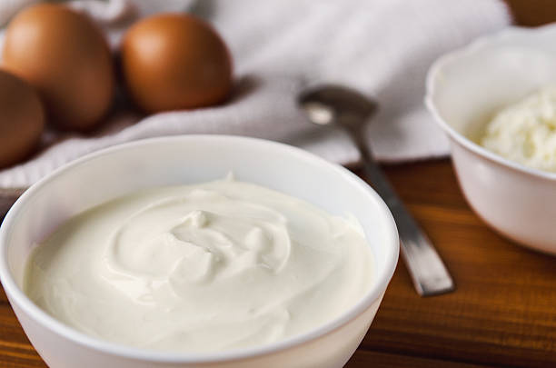 istock sour cream, cottage cheese, eggs for cooking 529161357
