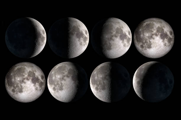 High resolution image of a partial lunar eclipse of a full moon photographed from Pembrokeshire, Wales..