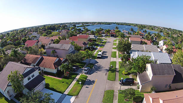 istock Suburban homes in Florida aerial view 529161933