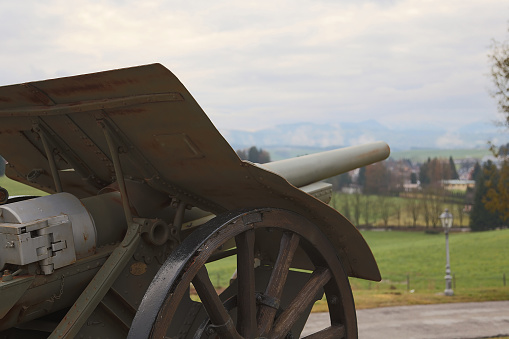 old Cannon pointed toward the town of Asiago from WAR MEMORIAL
