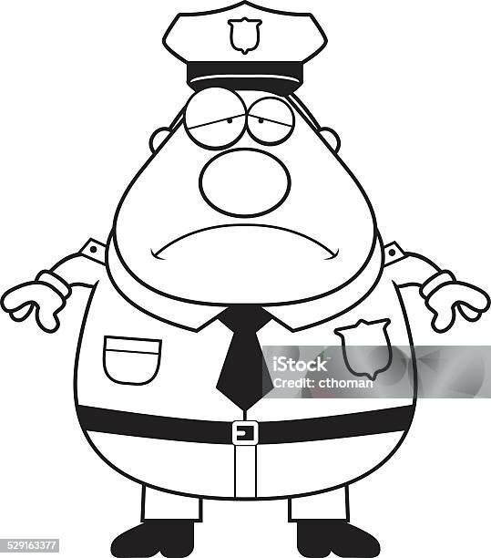 Tired Police Stock Illustration - Download Image Now - Adult, Adults Only, Badge