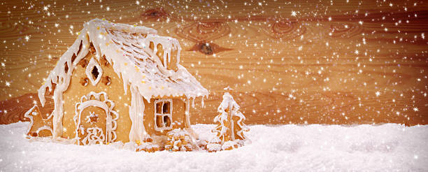 istock Winter Holiday Gingerbread house. 529174377