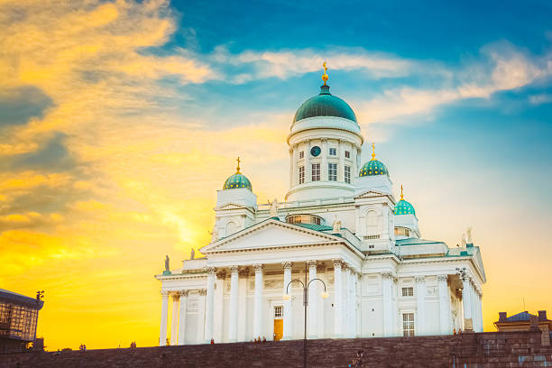 istock Helsinki Cathedral, Helsinki, Finland. Summer Sunset Evening 529174517