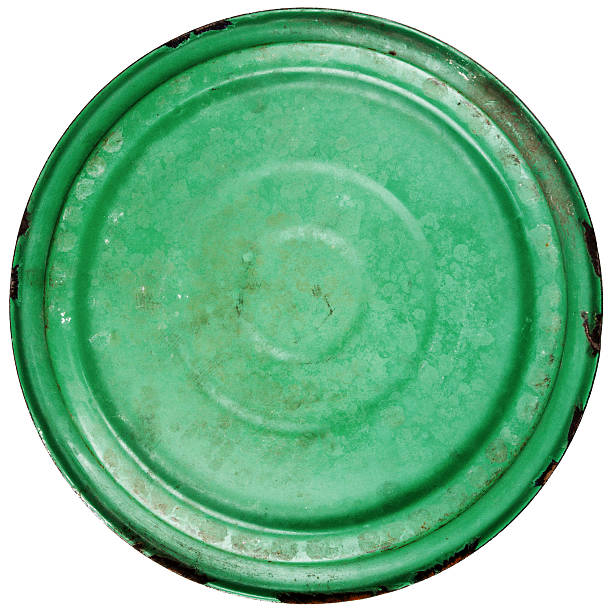 istock Old grungy green cooking pot lid 529175701