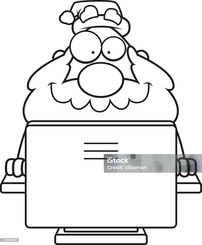Computer Santa Png Computer Santa Stock Illustration - Download Image Now - Cartoon ...