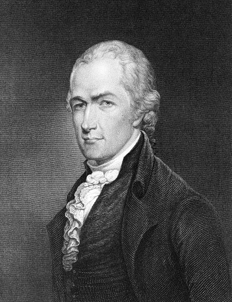 Alexander Hamilton Alexander Hamilton (1755-1804) on engraving from 1835. Founding father of the United States. Engraved by E.Prudhomme and published in ''National Portrait Gallery of Distinguished Americans Volume II'',USA,1835. founding-fathers stock illustrations
