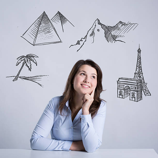 istock Woman thinking about holidays 529180863