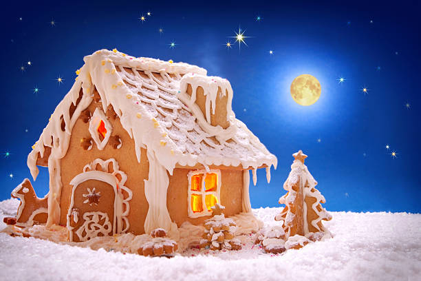istock Christmas card.  Holiday Gingerbread house  . 529181675