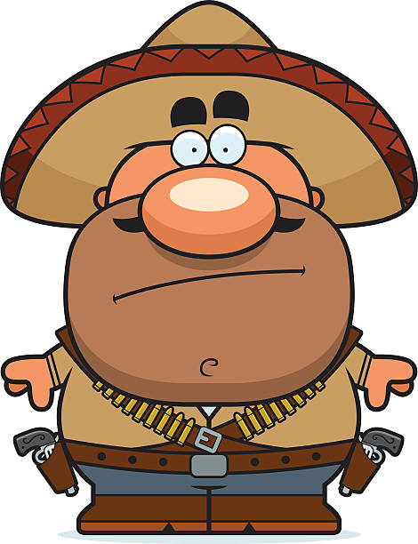 Cartoon Bandito Bored Stock Illustration - Download Image Now - Adult,  Adults Only, Bandolier - iStock