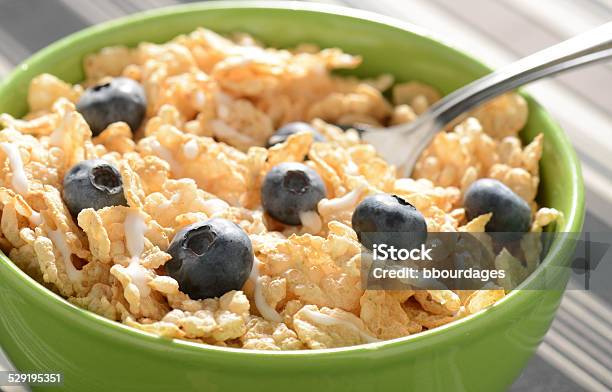 Cereal In A Bowl Stock Photo - Download Image Now - Berry Fruit, Blue, Blueberry