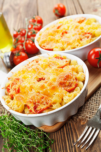 istock Pasta baked with tomato and cheese 529195813