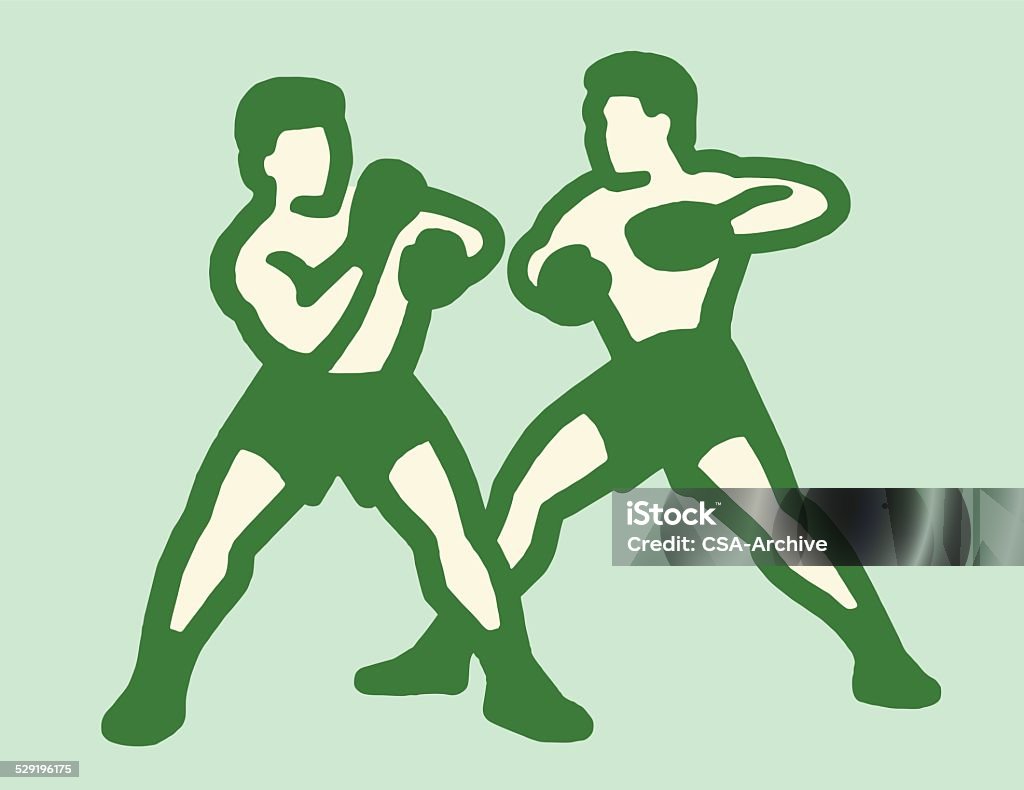 Dos hombres Boxers - arte vectorial de Boxeo - Deporte libre de derechos