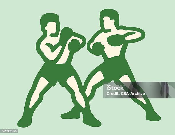 Ilustración de Dos Hombres Boxers y más Vectores Libres de Derechos de Boxeo - Deporte - Boxeo - Deporte, Hombres, Adulto