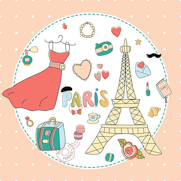 Vintage vector illustration set. Perfect for your design, greeting cards and scrapbooking. 