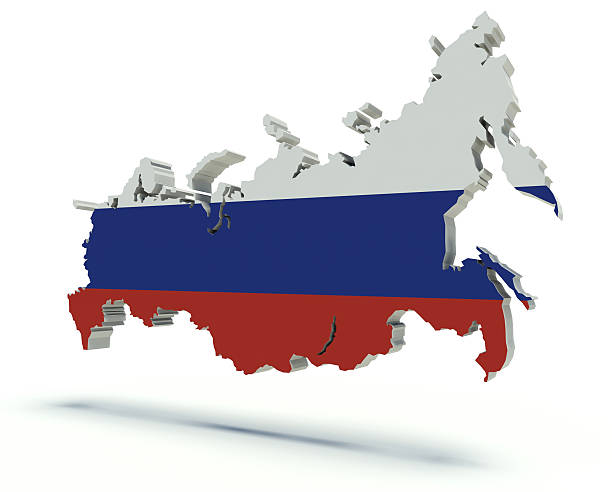 istock Map of Russia with flag colors. 3d render illustration. 529197399