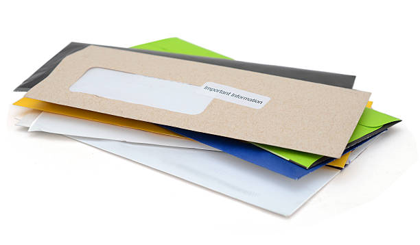 home letter mails stock photo