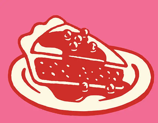 Vector illustration of Fruit Pie with Fruit Topping