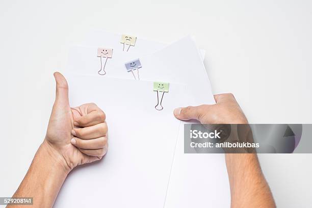 Smiling Paper Clips Stock Photo - Download Image Now - Arts Culture and Entertainment, Attached, Blank