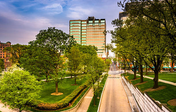 istock Trees and buildings seen from the Capitol Complex in Harrisburg, 529209321