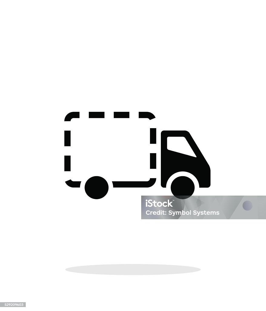 Empty delivery truck icon on white background. Empty delivery truck icon on white background. Vector illustration. Business Finance and Industry stock vector