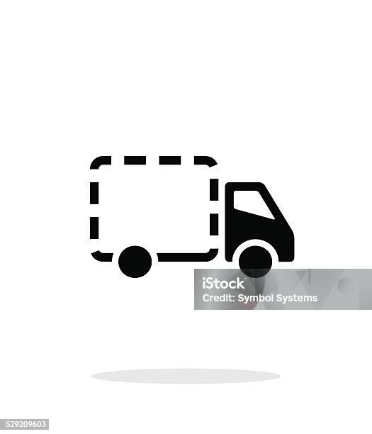 Empty Delivery Truck Icon On White Background Stock Illustration - Download Image Now - Business Finance and Industry, Cargo Container, Commercial Land Vehicle