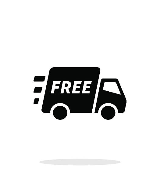 ilustrações de stock, clip art, desenhos animados e ícones de entrega gratuita apoio ícone no fundo branco. - trucking