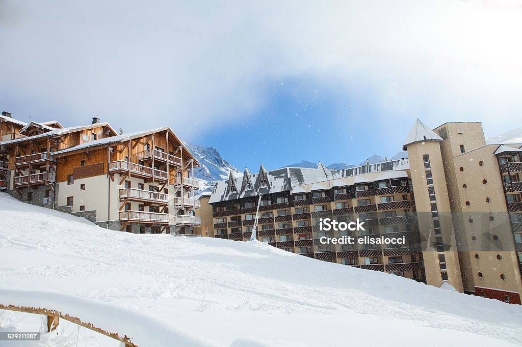 Val Thorens Chalets in Val Thorens, three valleys complex, France Albertville - France Stock Photo