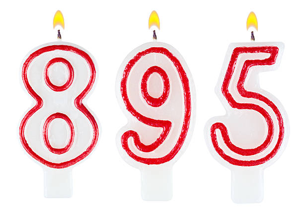 istock candles number eight hundred ninety-five isolated on white 529219887